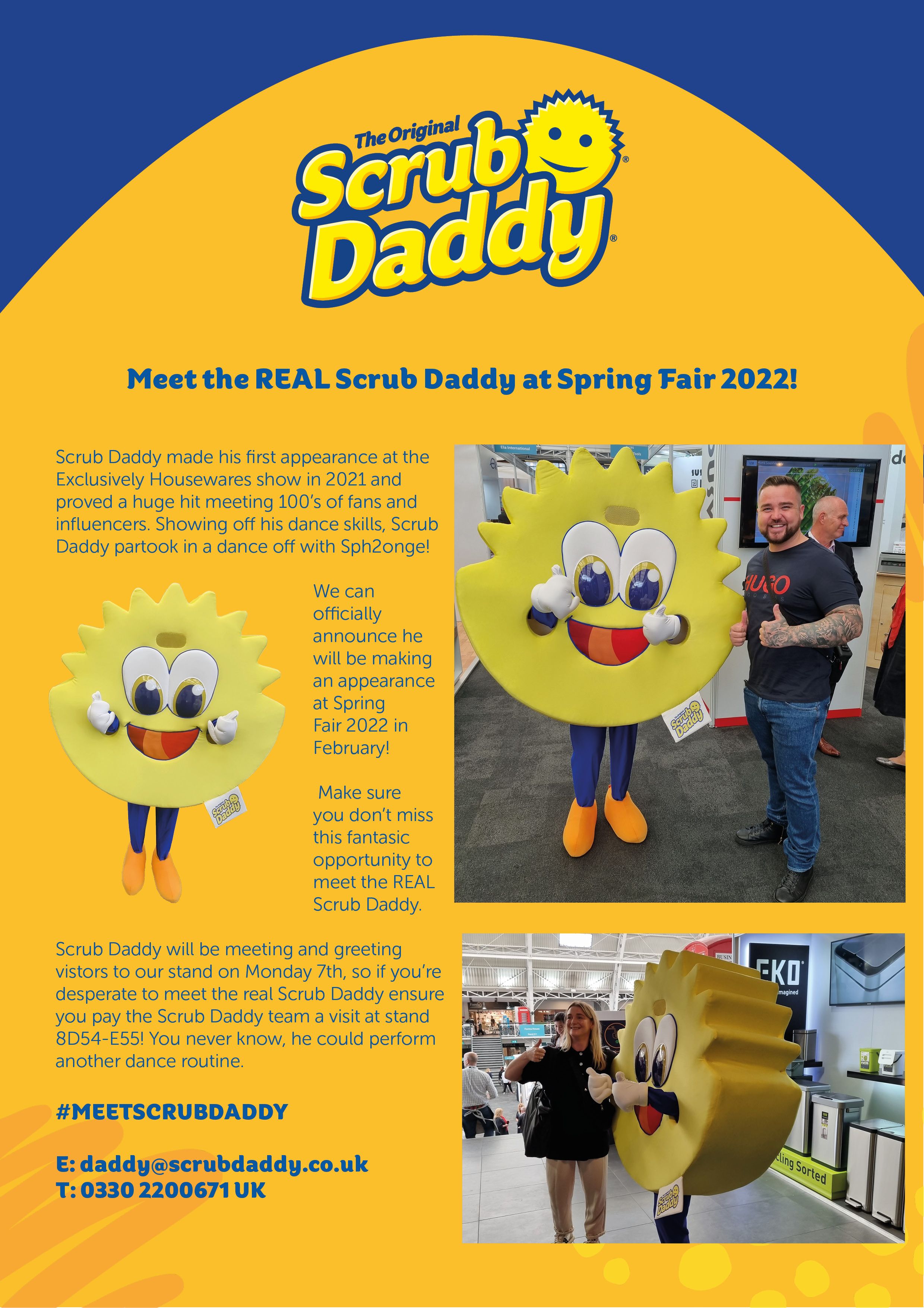 Meet the REAL Scrub Daddy at Spring Fair 2022!
